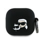 Husa casti pentru AirPods 4, Karl Lagerfeld Silicone Karl Chaupette Head 3d Kla4runkchk, negru