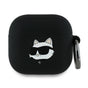 Husa casti pentru AirPods 4, Karl Lagerfeld Silicone Choupette Head 3d Kla4runchk, negru