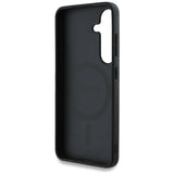 Husa pentru Samsung Galaxy S25 Plus, Guess 4G Circle Classic Logo MagSafe (GUHMS25MP4PGRSGB), albastru