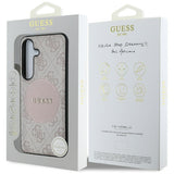 Husa pentru Samsung Galaxy S25 Plus, Guess 4G Circle Classic Logo MagSafe (GUHMS25MP4PGRSGP), roz
