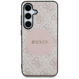Husa pentru Samsung Galaxy S25 Plus, Guess 4G Circle Classic Logo MagSafe (GUHMS25MP4PGRSGP), roz