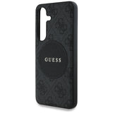 Husa pentru Samsung Galaxy S25 Plus, Guess 4G Circle Classic Logo MagSafe (GUHMS25MP4PGRSGK), negru