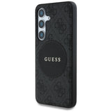 Husa pentru Samsung Galaxy S25 Plus, Guess 4G Circle Classic Logo MagSafe (GUHMS25MP4PGRSGK), negru