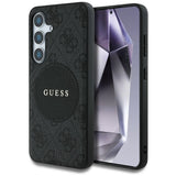 Husa pentru Samsung Galaxy S25, Guess 4G Circle Classic Logo MagSafe (GUHMS25SP4PGRSGK), negru