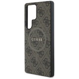 Husa pentru Samsung Galaxy S25 Ultra, Guess 4G Ring Classic Logo MagSafe (GUHMS25LG4GFRW), maro