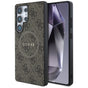 Husa pentru Samsung Galaxy S25 Ultra, Guess 4G Ring Classic Logo MagSafe (GUHMS25LG4GFRW), maro