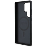 Husa pentru Samsung Galaxy S25 Ultra, Guess 4G Ring Classic Logo MagSafe (GUHMS25LG4GFRK), negru
