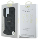 Husa pentru Samsung Galaxy S25 Ultra, Guess 4G Ring Classic Logo MagSafe (GUHMS25LG4GFRK), negru