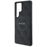 Husa pentru Samsung Galaxy S25 Ultra, Guess 4G Ring Classic Logo MagSafe (GUHMS25LG4GFRK), negru