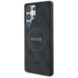 Husa pentru Samsung Galaxy S25 Ultra, Guess 4G Ring Classic Logo MagSafe (GUHMS25LG4GFRK), negru