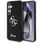 Husa pentru Samsung Galaxy S25, Guess Glitter Script Big 4G Logo (GUHCS25SHG4SGK), negru