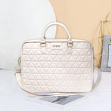 Geanta laptop Guess Quilted (GUCB15QLBK), 15-16, Mosaique Pattern, Detasabil Curea de umar, Reglabil, negru