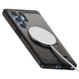 Husa pentru Samsung Galaxy S25 Ultra, Spigen Tough Armor MagSafe (ACS08965), cenusiu