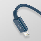 Cablu Baseus de date Superior Series (Camltys-03), USB to Type-C, Micro-USB, Lightning, Incarcare rapida 3.5A, 1.5m, albastru