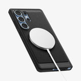 Husa pentru Samsung Galaxy S25 Ultra, Spigen Rugged Armor MagSafe (ACS08951), negru