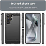 Husa pentru Samsung Galaxy S25 Ultra, Techsuit Carbon Silicone, albastru