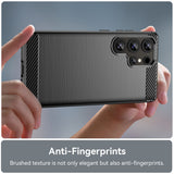 Husa pentru Samsung Galaxy S25 Ultra, Techsuit Carbon Silicone, albastru