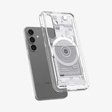 Husa pentru Samsung Galaxy S25, Spigen Ultra Hybrid Zero One MagSafe (ACS09004), alb