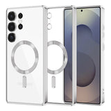 Husa pentru Samsung Galaxy S25 Ultra, Techsuit Lux Crystal MagSafe, argintiu