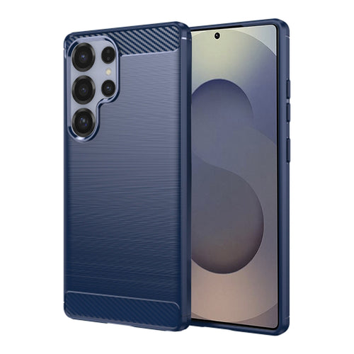 Husa pentru Samsung Galaxy S25 Ultra, Techsuit Carbon Silicone, albastru