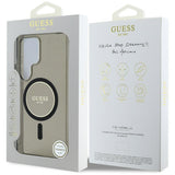 Husa pentru Samsung Galaxy S25 Ultra, Guess IML Glitter Circle MagSafe (GUHMS25LHFGEREK), negru