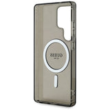 Husa pentru Samsung Galaxy S25 Ultra, Guess IML Glitter Circle MagSafe (GUHMS25LHFGEREK), negru