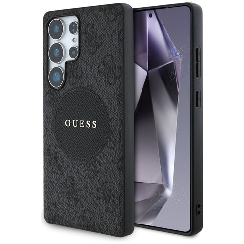 Husa pentru Samsung Galaxy S25 Ultra, Guess 4G Circle Classic Logo MagSafe (GUHMS25LP4PGRSGK), negru