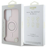 Husa pentru Samsung Galaxy S25 Ultra, Guess IML Rhinestones MagSafe (GUHMS25LPFTDTEP), roz