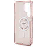 Husa pentru Samsung Galaxy S25 Ultra, Guess IML Rhinestones MagSafe (GUHMS25LPFTDTEP), roz