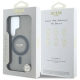 Husa pentru Samsung Galaxy S25, Guess IML Rhinestones MagSafe (GUHMS25LPFTDTEK), negru