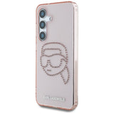 Husa pentru Samsung Galaxy S25, Karl Lagerfeld IML Rhinestones (KLHCS25SHKHDCELP), roz