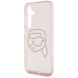 Husa pentru Samsung Galaxy S25, Karl Lagerfeld IML Rhinestones (KLHCS25SHKHDCELP), roz