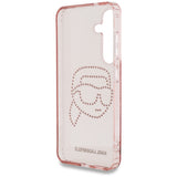 Husa pentru Samsung Galaxy S25, Karl Lagerfeld IML Rhinestones (KLHCS25SHKHDCELP), roz