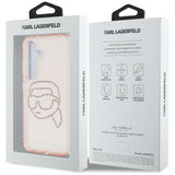 Husa pentru Samsung Galaxy S25, Karl Lagerfeld IML Rhinestones (KLHCS25SHKHDCELP), roz