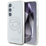 Husa pentru Samsung Galaxy S25, Karl Lagerfeld IML Rhinestones (KLHCS25SHKHDCELT), transparenta