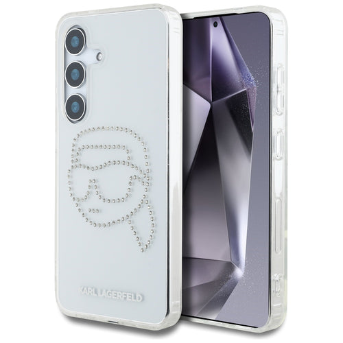 Husa pentru Samsung Galaxy S25, Karl Lagerfeld IML Rhinestones (KLHCS25SHKHDCELT), transparenta