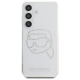 Husa pentru Samsung Galaxy S25, Karl Lagerfeld IML Rhinestones (KLHCS25SHKHDCELT), transparenta