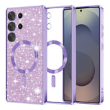 Husa pentru Samsung Galaxy S25 Ultra, Techsuit Lux Glitter MagSafe, bleu
