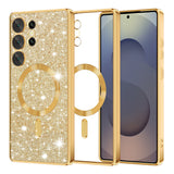 Husa pentru Samsung Galaxy S25 Ultra, Techsuit Lux Glitter MagSafe, argintiu