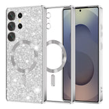 Husa pentru Samsung Galaxy S25 Ultra, Techsuit Lux Glitter MagSafe, argintiu