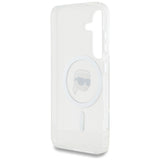 Husa pentru Samsung Galaxy S25, Karl Lagerfeld IML MagSafe (KLHMS25SHLSKIH), alb