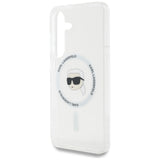 Husa pentru Samsung Galaxy S25, Karl Lagerfeld IML MagSafe (KLHMS25SHLSKIH), alb