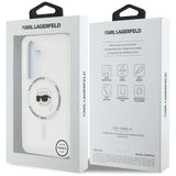 Husa pentru Samsung Galaxy S25, Karl Lagerfeld IML MagSafe (KLHMS25SHLSKIH), alb
