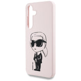 Husa pentru Samsung Galaxy S25, Karl Lagerfeld Silicone Graffiti MagSafe (KLHMS25SPNYKGRTP), roz