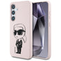 Husa pentru Samsung Galaxy S25, Karl Lagerfeld Silicone Graffiti MagSafe (KLHMS25SPNYKGRTP), roz
