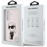 Husa pentru Samsung Galaxy S25, Karl Lagerfeld Silicone Graffiti MagSafe (KLHMS25SPNYKGRTP), roz