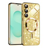Husa pentru Samsung Galaxy S25 Plus, Techsuit Lux Glitter MagSafe, argintiu