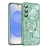 Husa pentru Samsung Galaxy S25, Techsuit Lux Glitter MagSafe, bleu