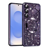 Husa pentru Samsung Galaxy S25, Techsuit Lux Glitter MagSafe, albastru