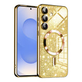Husa pentru Samsung Galaxy S25, Techsuit Lux Glitter MagSafe, argintiu